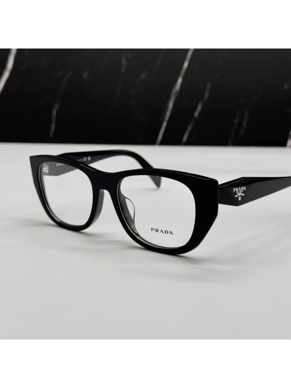 NEW PRADA PRA18VF 16K1O1 EYEGLASSES PR A18VF 16K1O1 BLACK WOMEN CAT EYE VPR A18V